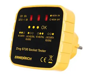 fotografia di Tester per prese elettriche Ermenrich Zing ST30