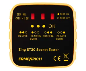 fotografia di Tester per prese elettriche Ermenrich Zing ST30