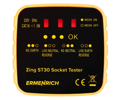 fotografia di Tester per prese elettriche Ermenrich Zing ST30, immagine 2